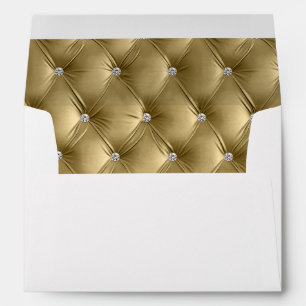 Luxury Glam Gold Faux Velvet Christmas Envelope