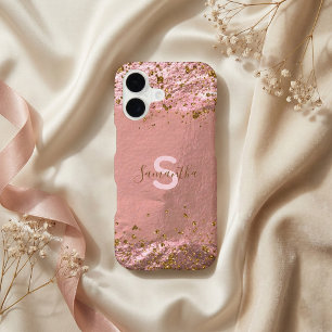 Luxury Glam Rose Gold Foil Glittery Chic Stylish