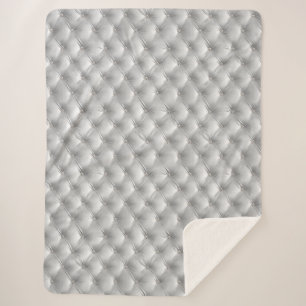 Luxury Glam Soft Grey Faux Velvet  Sherpa Blanket