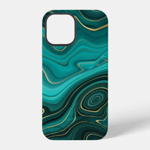 Luxury Glam Turquoise Abstract Pattern iPhone 12 Case