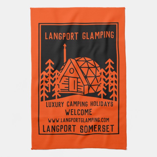 Luxury Glamping Tea Towel (Vertical)