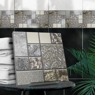 Luxury Glass, Shell & Metal Geometric N4 Tile