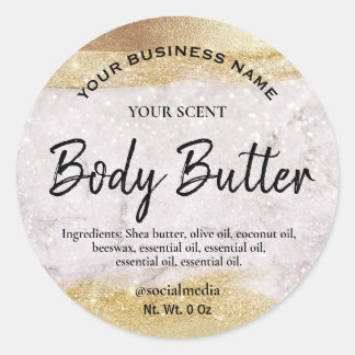 Luxury Glitter Body Butter Labels