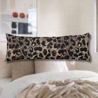 Luxury Glitter Brown Black Gold Leopard Pattern