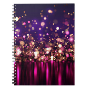Luxury Glitter Glow 3D Background. Notebook