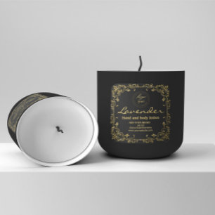 Luxury glitter gold and black ingredients square sticker