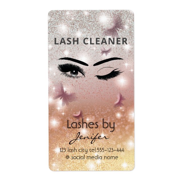 Luxury glittery wink lash extension lash cleaner l (Front)