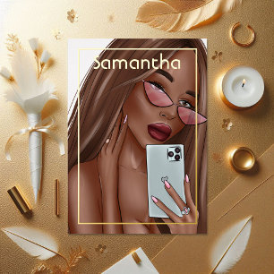 Luxury Gold African American Woman Birthday