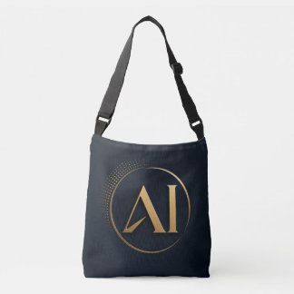 Luxury Gold AI Logo Shopping Bag – Elegant Artific