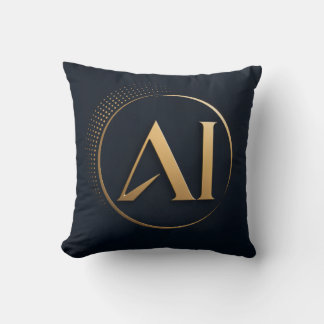 Luxury Gold AI Logo Sleeping Pillow – Elegant Arti