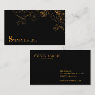 Luxury gold and black business card