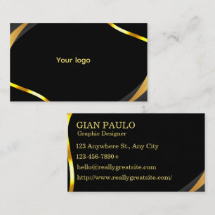 Luxury Gold and Black Business Card Template