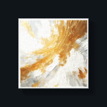 Luxury Gold and White Textured Art - Modern Palett Canvas Print<br><div class="desc">A stunning abstract piece featuring heavy,  energetic brushstrokes and palette knife textures in radiant gold,  bright white,  and subtle grey. This impasto-style design creates a sense of dynamic movement and three-dimensional depth,  making it a perfect focal point for minimalist living rooms,  luxury offices,  or contemporary hallways.</div>