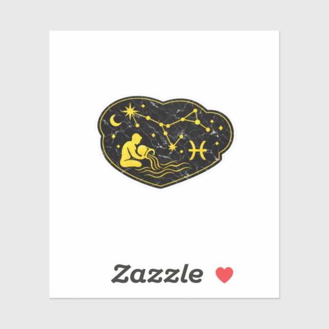 Luxury Gold Aquarius Constellation  (Sheet)