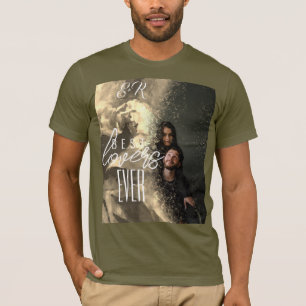Luxury Gold Best Lovers Ever Floral Overlay Photo T-Shirt
