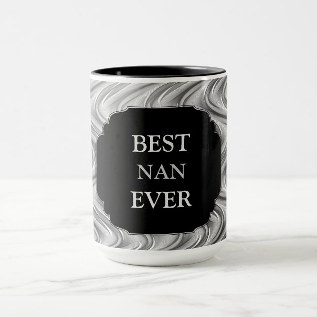 Luxury Gold ‘Best Nan Ever’ design Mug (Center)