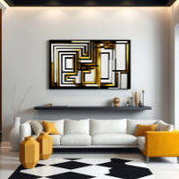 Luxury Gold Black Geometric Deco