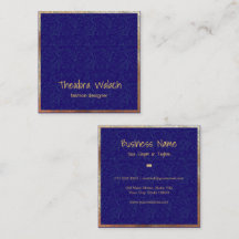 Luxury Gold Blue Floral Professional