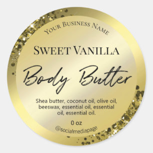 Luxury Gold Body Butter Labels