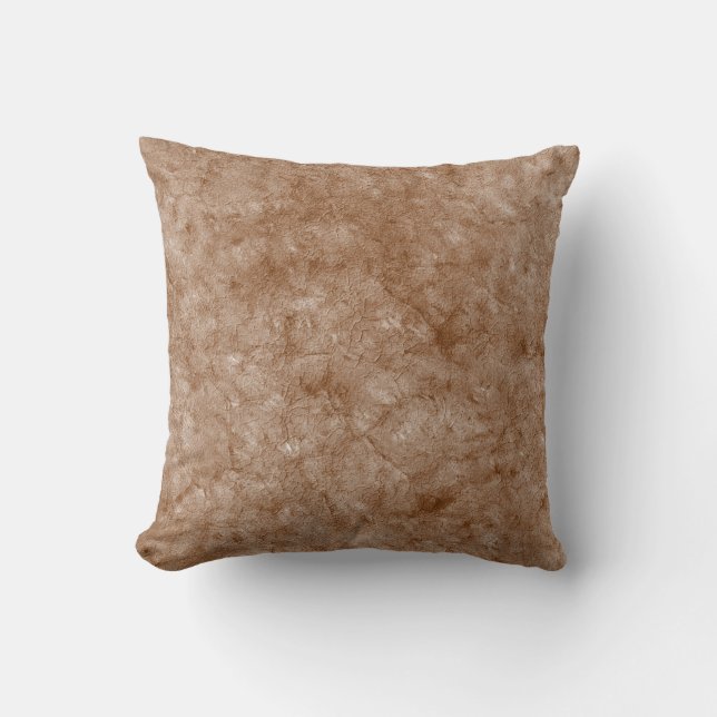 Luxury Gold & Bronze Metallic Texture Throw Pillow (Front)