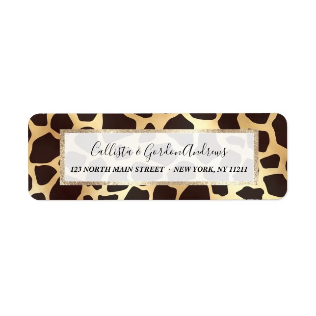 Luxury Gold Brown Giraffe Animal Print Pattern (Front)