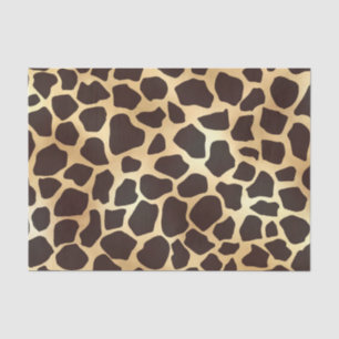 Luxury Gold Brown Giraffe Animal Print Pattern Tissue Paper