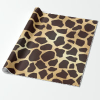 Luxury Gold Brown Giraffe Animal Print Pattern