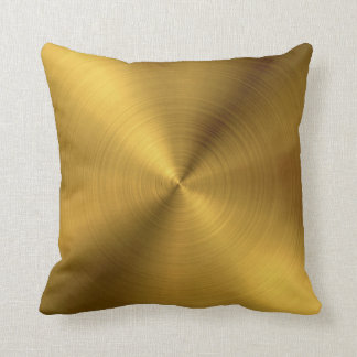 Luxury Gold Brushed Metal Texture 6 Cushion