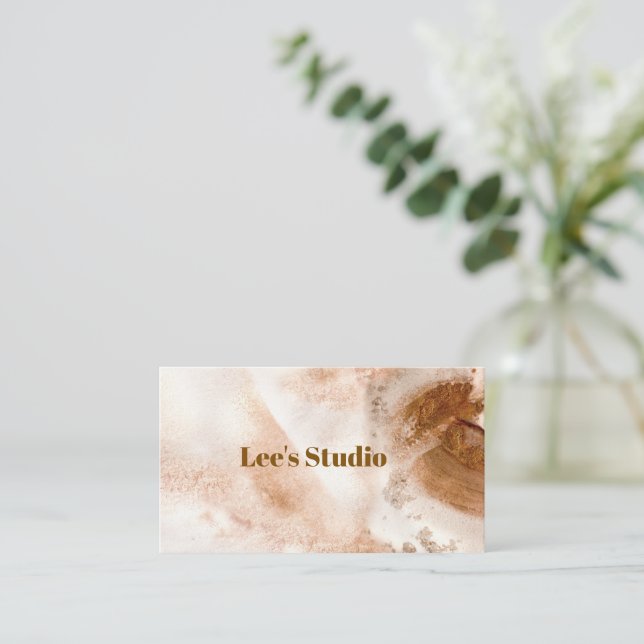 Luxury Gold Business Card (Standing Front)