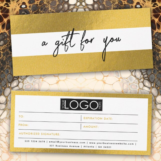 Luxury Gold Business Logo Gift Certificate Voucher (Luxury Gold Business Logo Gift Certificate Voucher)