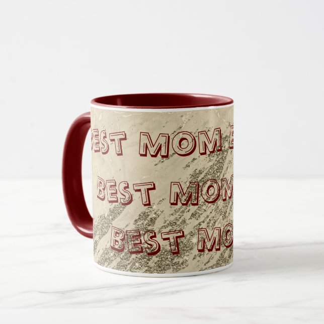 Luxury Gold Champagne Glitter Marble Mug (Front Left)