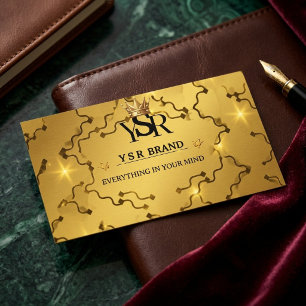 Luxury Gold Crown QR Code Business Cards