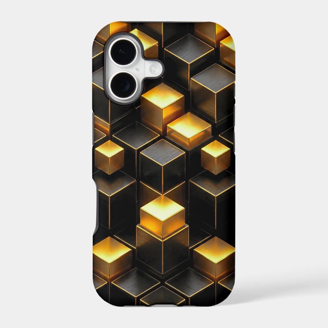 Luxury Gold Cyber Armour Tech Geometric (Back)