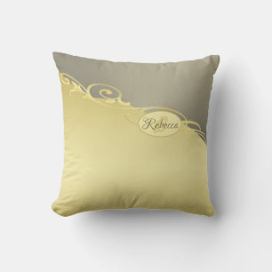 Luxury gold decorative on gold&silver, Monogram  Cushion