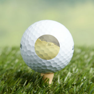 Luxury gold decorative on gold & silver, Monogram  Golf Balls