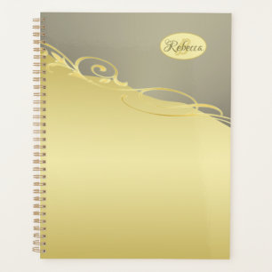 Luxury gold decorative on gold & silver, Monogram Planner