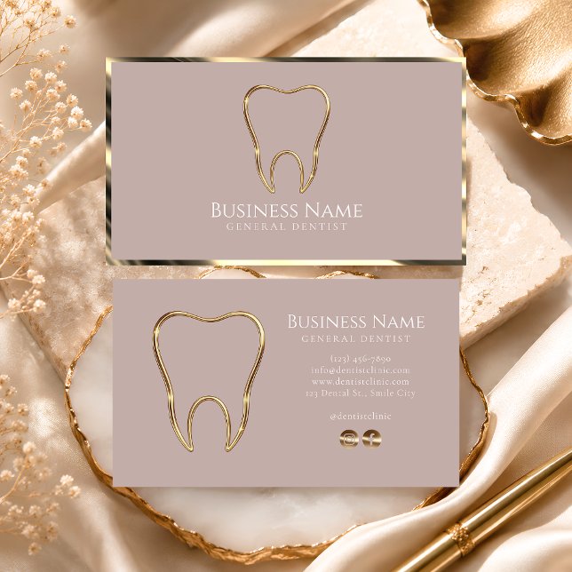Luxury Gold Dentist Business Card (Creator Uploaded)