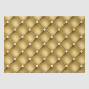 Luxury Gold Diamond Tufted Pattern Tissue Paper