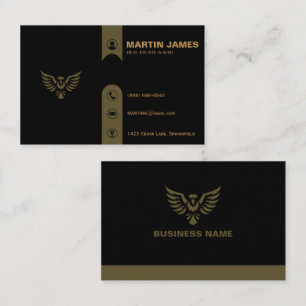 Luxury Gold Eagle Real Estate Agent Realtor Business Card