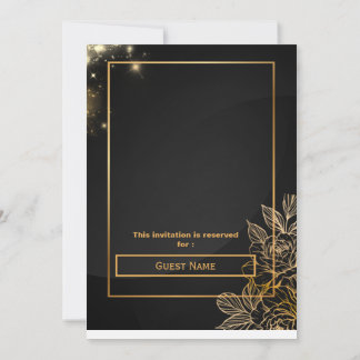 Luxury Gold Editable Modern Wedding Invitation