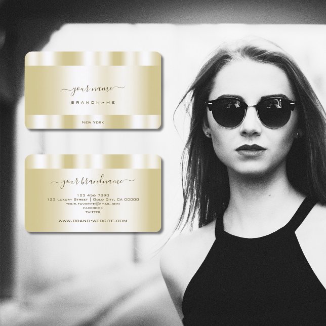 Luxury Gold Effect Professional and Elegant Business Card (Creator Uploaded)