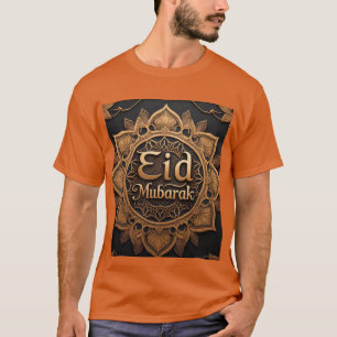 Luxury Gold Eid Mubarak Design T-Shirt