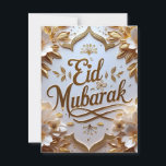 Luxury Gold Eid Mubarak  Postcard<br><div class="desc">Wish someone dear a happy and prosperous Eid with this truly elegant card This luxurious gold foiled Eid card. The perfect card to send to family,  friends,  loved ones or colleagues celebrating the festival of Eid al Fitr and Eid al Adha.The perfect Eid Gift</div>