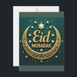 Luxury Gold Eid Mubarak  Postcard<br><div class="desc">Wish someone dear a happy and prosperous Eid with this truly elegant card This luxurious gold foiled Eid card. The perfect card to send to family,  friends,  loved ones or colleagues celebrating the festival of Eid al Fitr and Eid al Adha.The perfect Eid Gift</div>
