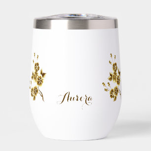 Luxury Gold Floral Glitter Typography