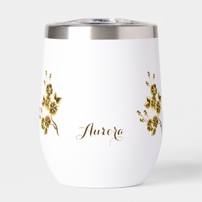 Luxury Gold Floral Glitter Typography (Front)