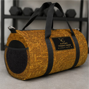 Luxury Gold Foil Five Star Hotel Branding Elegant  Duffle Bag