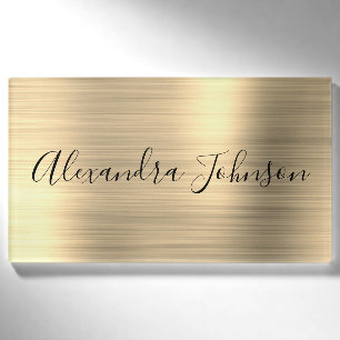Luxury Gold Foil Modern Business Name Tag