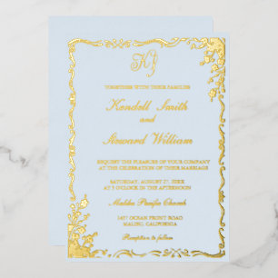 Luxury Gold Foil Wedding Invitation   Elegant Mode