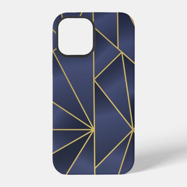 Luxury gold geometric seamless pattern iPhone case (Back)